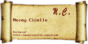 Mezey Cicelle névjegykártya